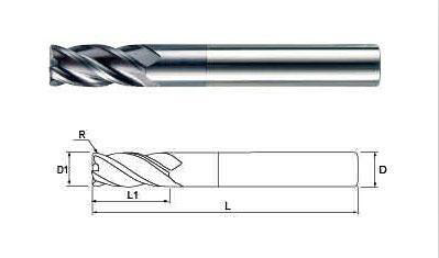 HRC 45 3 kanallı parmak freze